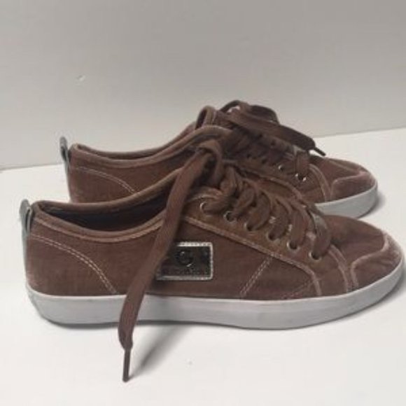 G by Guess Dusty Rose Velvet Sneakers - Picture 2 of 6